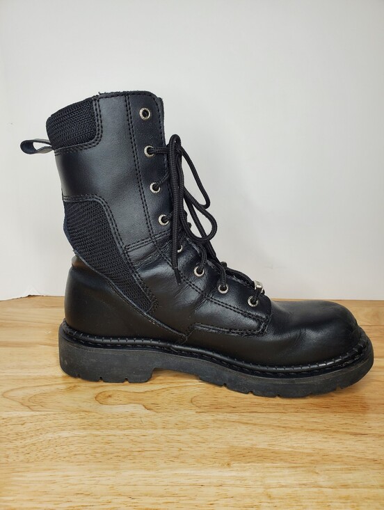 Harley Davidson Side Zipper Riding Boots Mens Size 9 Black Leather 91542 main image 9
